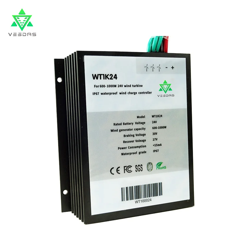 

1000W IP67 Waterproof 24V Wind Generator Charge Controller with LED display