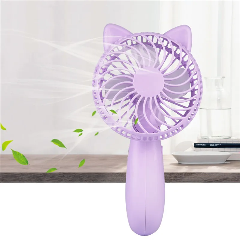 Cute Cat Cartoon USB Rechargeable Fan Mini Portable Handheld Fans For Travel Outdoor Home Office PC Laptop Cooler Cooling Fan Cute Cat Cartoon USB Rechargeable Fan Mini Portable Handheld Fans For Travel Outdoor Home Office PC Laptop Cooler Cooling Fan
