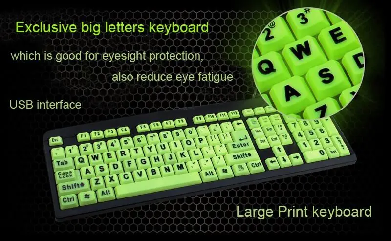 exclusive big letters keyboard large print keyboard pc mac big letter keyboard