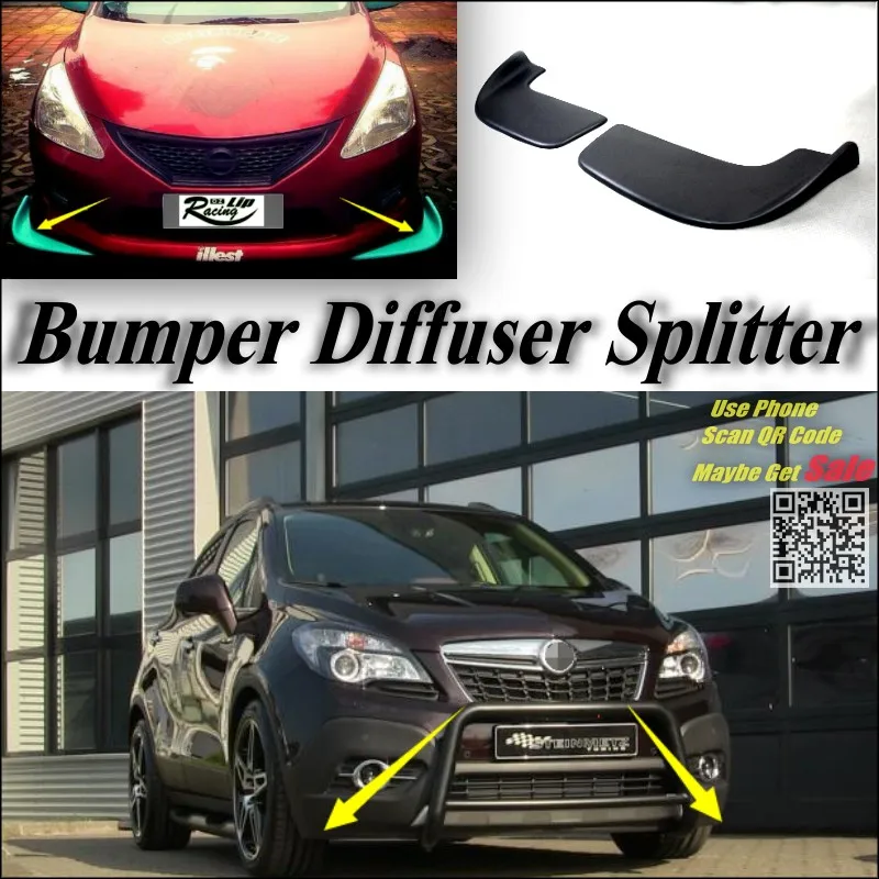 Car Splitter Diffuser Bumper Canard Lip For Buick Encore For Vauxhall For Opel Mokka Tuning Body Kit Deflector Car Flap Chin
