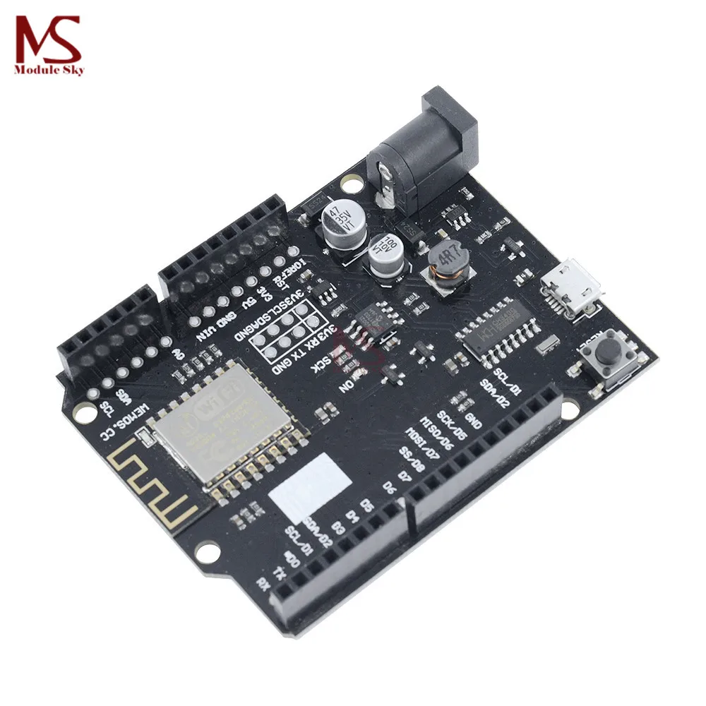 

WeMos D1 R2 WiFi UNO Based ESP8266 For Arduino for Nodemcu Compatible Module