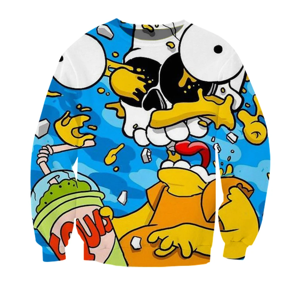 Cartoon Sweatshirt Men Women Kids Couple Hip Hop Streetwear Custom Slim Japanese Harajuku Pullovers Simp son Sweatshirts Clothes