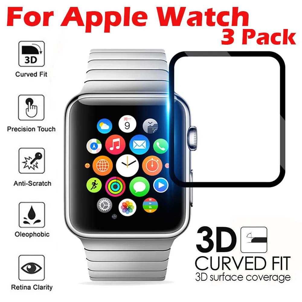 Screen Protector Protective Glass Films Premium Tempered Glass Screen Protector Guard Film For Apple Watch Series 3 38mm