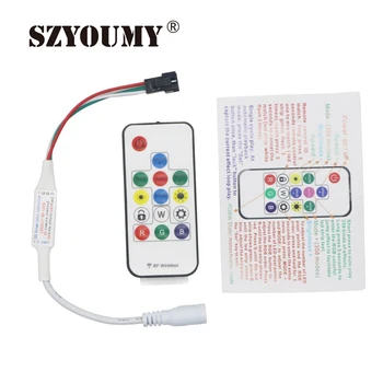 

SZYOUMY SP103E RF Controller 14key for DC5V WS2812 DC12V WS2811 Dream Color LED Strip Light 1pcs/lot