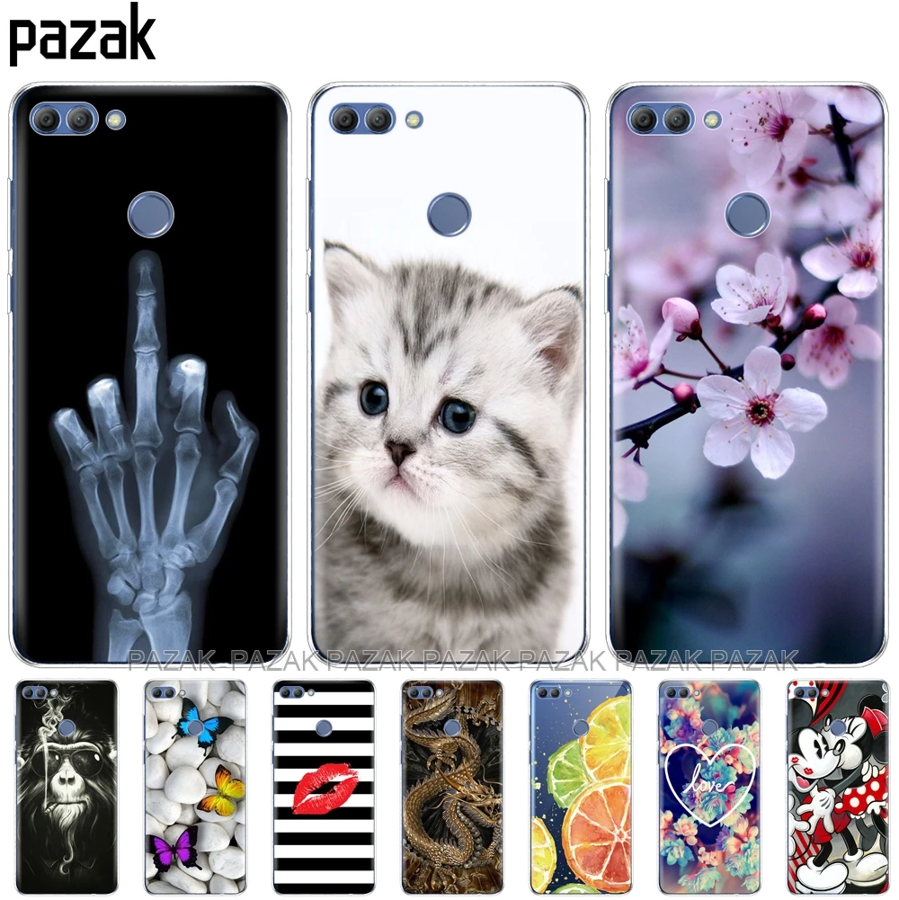 

Silicone phone Case For huawei Y9 2018 cases soft TPU Phone Back cover full 360 Protective new design pop