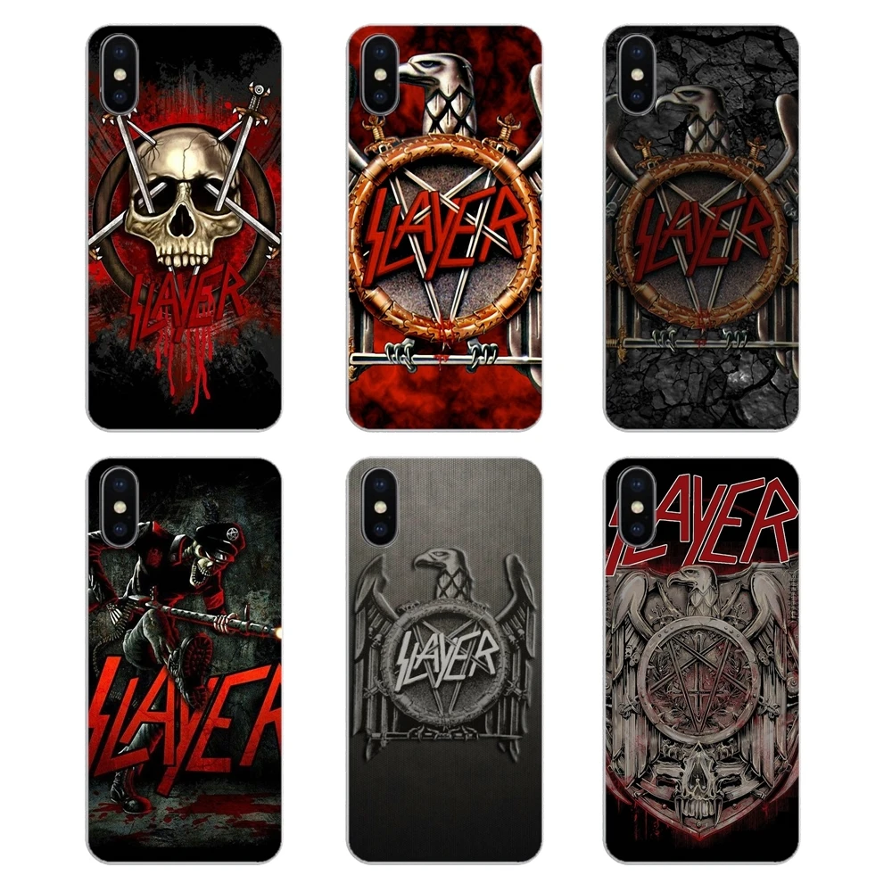 Soft Transparent Cases Covers For iPod Touch iPhone 4 4S 5 5S 5C SE 6 6S 7 8 X XR XS Plus MAX Pin Slayer Band Logo Poster |