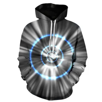 

2020 Fashion 3D Hoodie Floral Circle Print 3D Sweatshirt Hood Pullovers Long Sleeve Pockets Tops Steetwear
