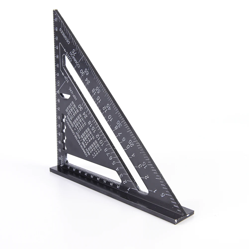 

23cm Triangular Ruler Portable Aluminum Alloy Speed Square Protractor Miter Woodworking Miter Framing Measuring Ruler
