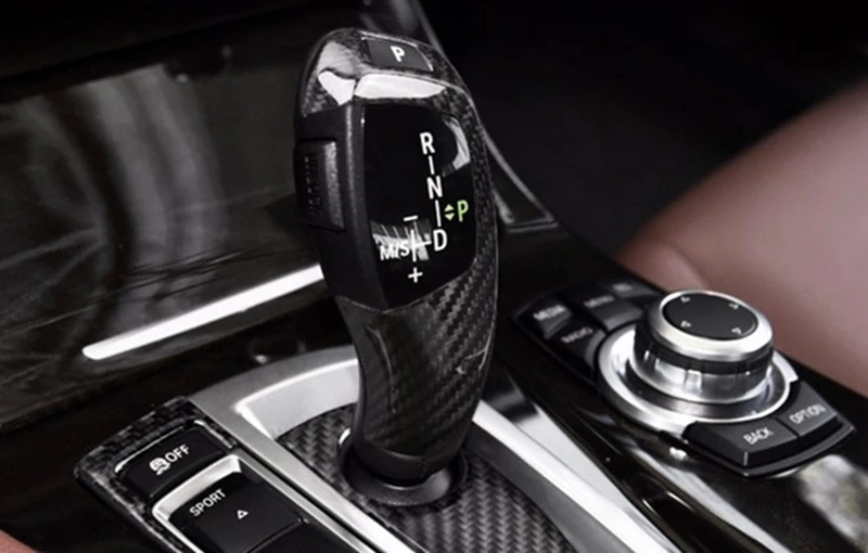 Автомобильный Стайлинг, карбоновая рукоятка переключения передач, декоративная накладка для BMW X5 F15 X6 F16, аксессуары для интерьера