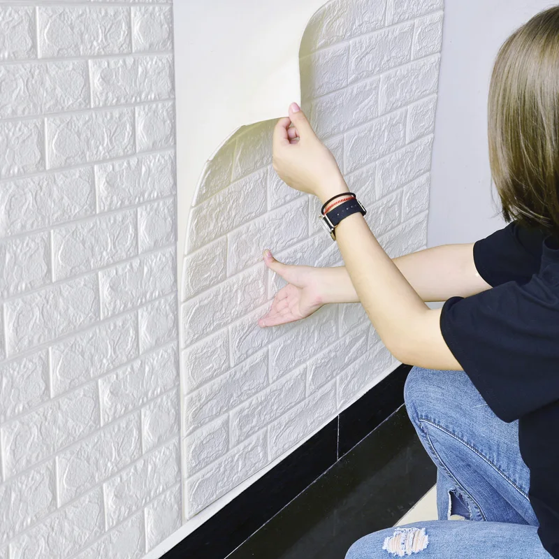 

3D Wall Sticker Self Adhesive Wall Stickers For Kids Rooms 70x77 Kitchen Bedroom Home Living Foam High Quality Brick Room Decor