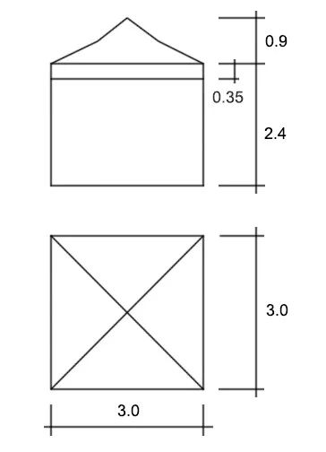 Высокое качество 10ft x 10ft наружная стальная рама всплывающий сад gazebo marquee с печатью крыши