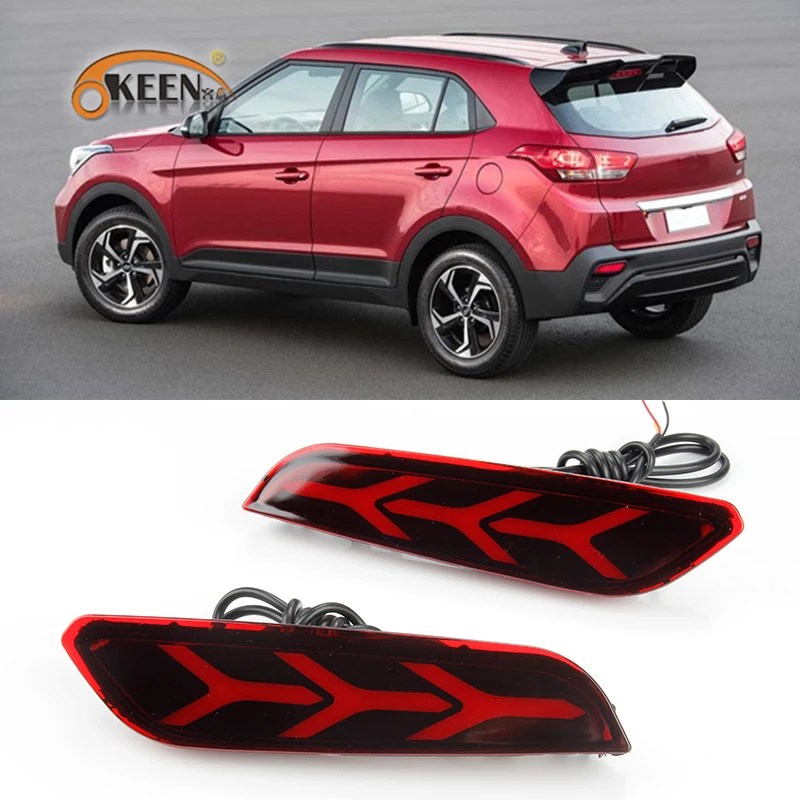 Светодиодный отражатель заднего бампера OKEEN для Hyundai Creta IX25 2017 2018 задний фонарь