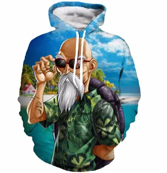 

Master Roshi Printed Hoodies Men\woman Fashion Japan Anime Dragon Ball Z tracksuit Hipster Harajuku Hooded Sweatshirt