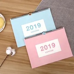 2019 простой стиль настенный календарь мультфильм милый маленький календарь креативный мини стол для ПК новогодний календарь расписание