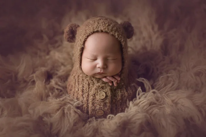 Newborn photography prop bear sleeping bag original photography props 14 color available