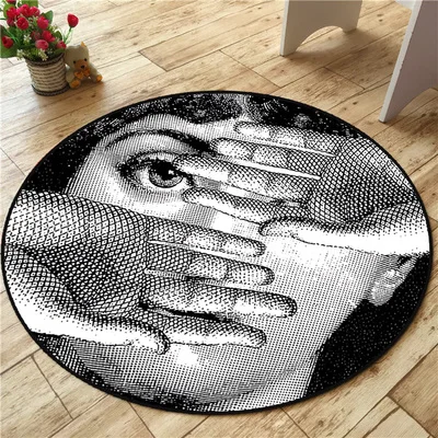 

Round Rugs Living Room Doormat Fornasetti Carpets Cartoon Carpets Door Floor Mat for Bedroom Fornasetti Carpet