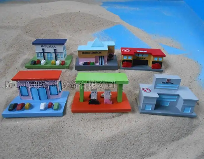 

Mental sand sandbox game Sandplay psychological Public building hospital pharmacy 6pcs/set