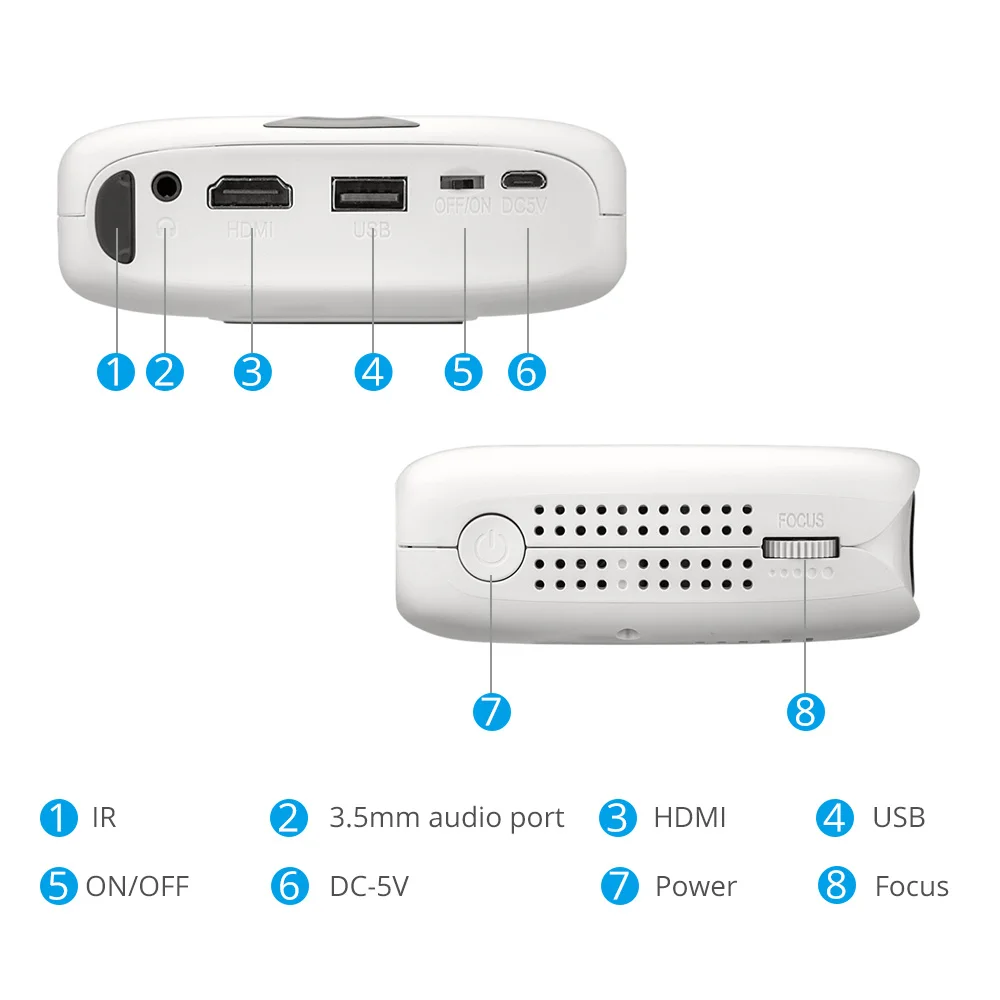 Rd606 Мини светодиодный Dlp проектор дополнительно Hd Wifi Android 7,1 Карманный Pico проектор с батареей 1080P 3D телефон Usb проектор