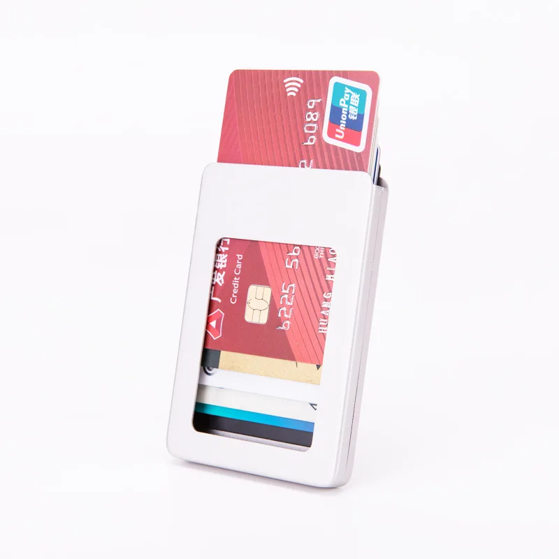 Новинка 2019 алюминиевый держатель для карт с технологией Rfid кошелек из