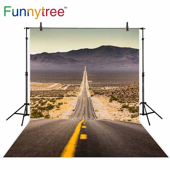 

Funnytree background for photo studio endless straight road mountain USA nature view photography backdrop photobooth photocall