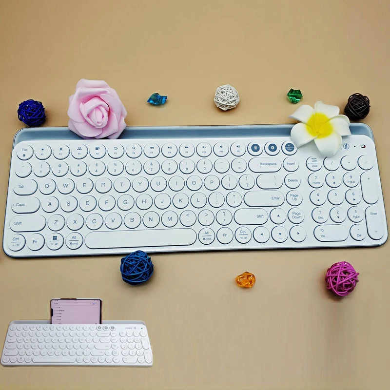 

Original Xiaomi MIIIW 104 Keys Professional Slim Wireless Keyboard bluetooth Membrane Keyboard for for IOS/Android/Windows ipad