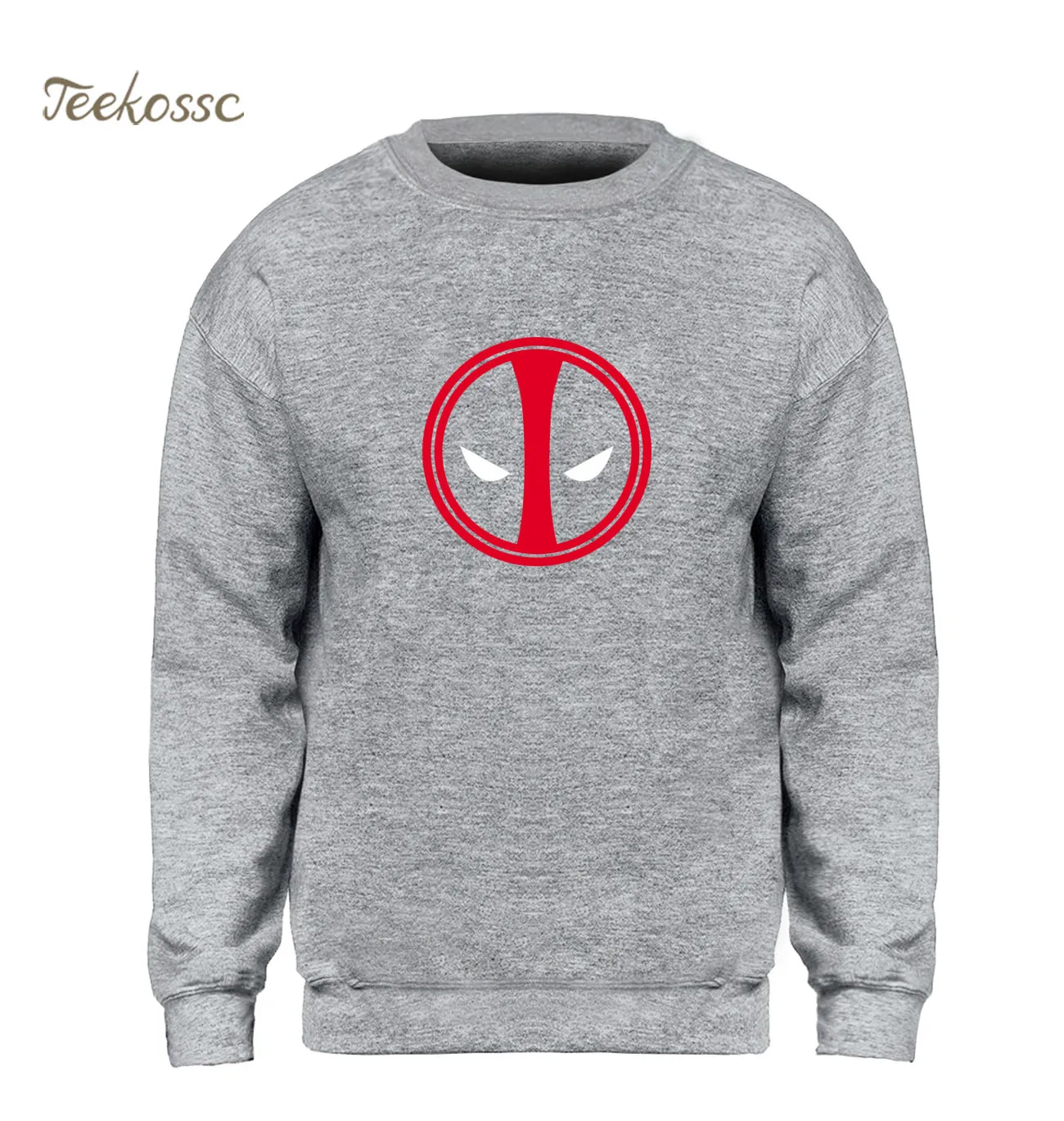 Deadpool Costume X-men Black Sweatshirt Men Super Hero Hoodie Gray Sweatshirts 2018 Winter Autumn Fleece Warm Slim Streetwear