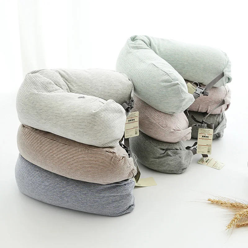 

Japanese Style Lightweight Cotton Multi-function Removable U-shaped Pillow Aircraft Travel Neck Pillow Protection Lumbar Pillow
