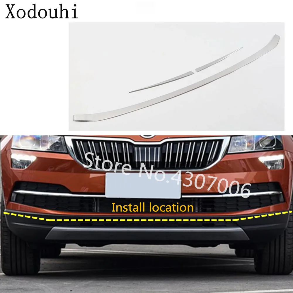 

Car Front Mesh Grilles stainless steel Trim Grill Styling Sticker Fit For Skoda Karoq 2017 2018 2019