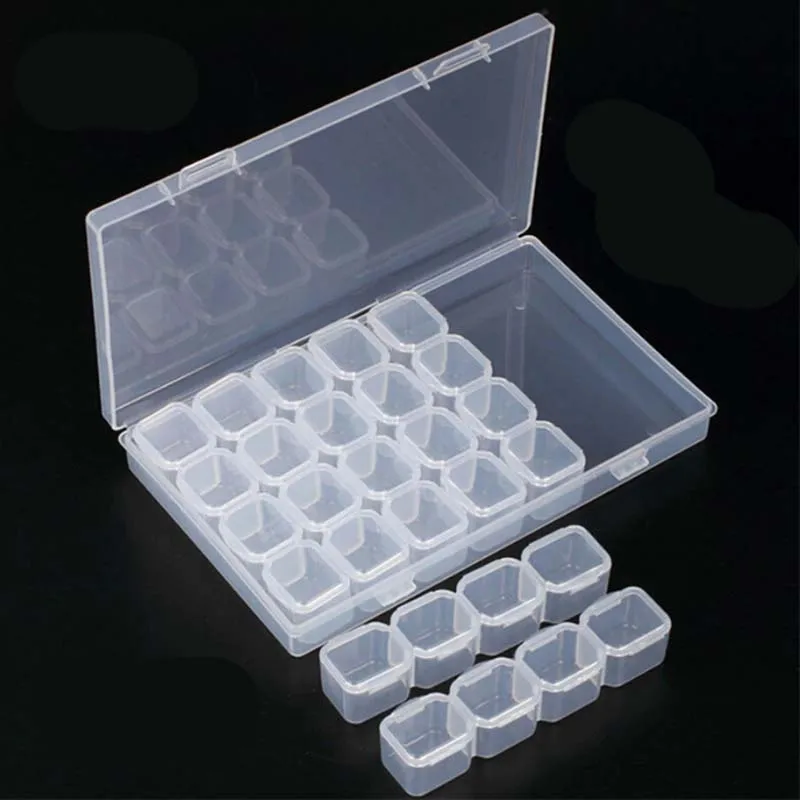 

Diamond Painting Bead Box 28 Lattices Dismountable Buttonbox Perlenbox Cross Stitch Cases Storage Organizer Boncuk Kutusu