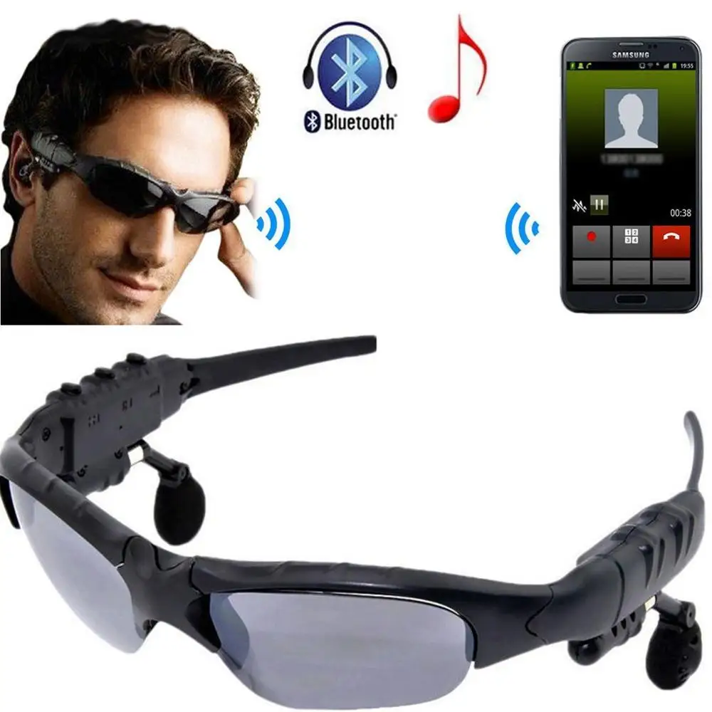 Glasses Bluetooth Headphones Stereo Wireless Sport Riding Sunglasses