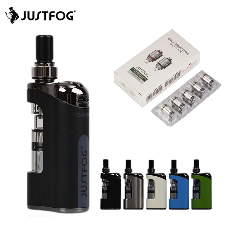 

JUSTFOG Compact 14 Vape Starter Kit 1500mAh Battery 1.8ml Q14 Atomizer Tank fit 1.2ohm 1.6ohm Coil Electronic Cigarette Vape Pen