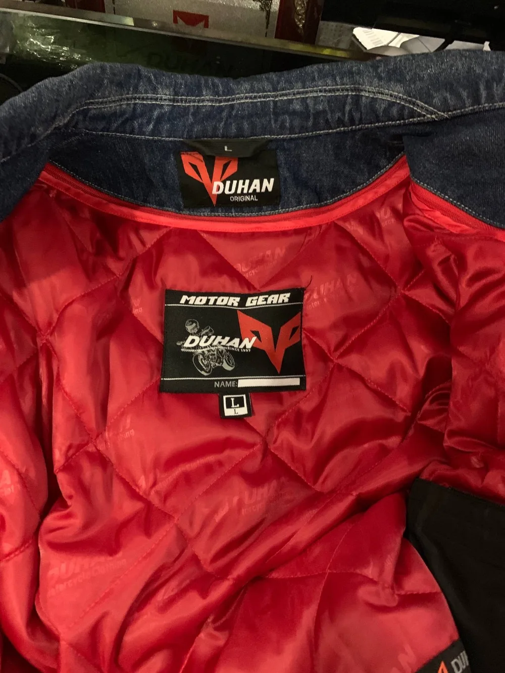 Denim Riding Protector Winter Jacket duhan b5