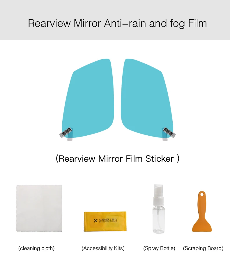 Car Side View Mirrors Protective Clear Film (2PCS)