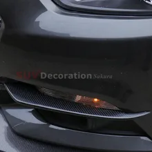 15-17 для Ford Mustang- внешняя передняя противотуманная фара из углеродного волокна eyeкоричневый чехол отделка 2 шт. аксессуары для автомобиля Ato
