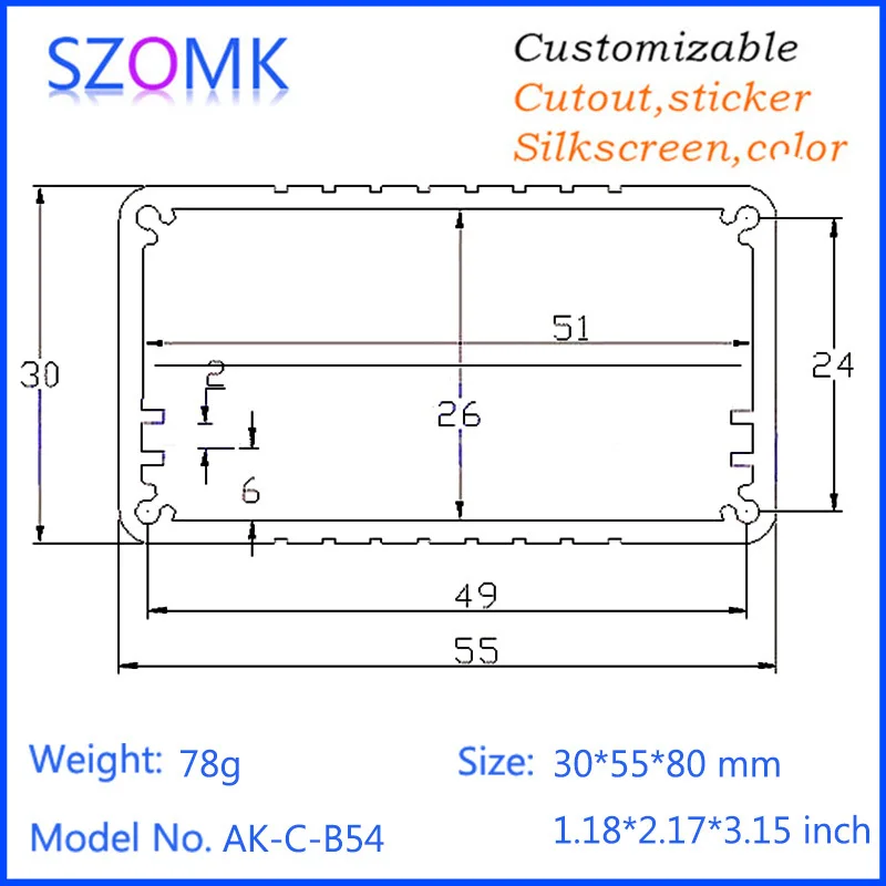 aluminum extrusion case szomk aluminum project box electronics enclosure for pcb aluminum amplifier housing box extruded junction box aluminum diy box pcb control enclosure electrical gps tracker outlet boxes (4).jpg