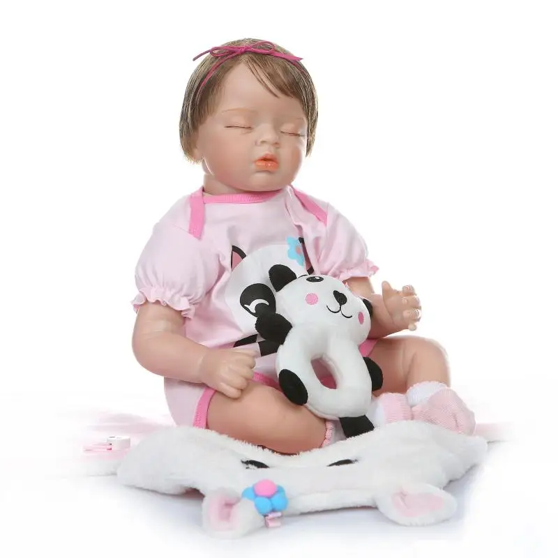 Bebes Reborn Dolls 22 "55 см мягкий силикон-Виниловый reborn baby doll милые игрушки для девочек boneca для детей подарок на день рождения