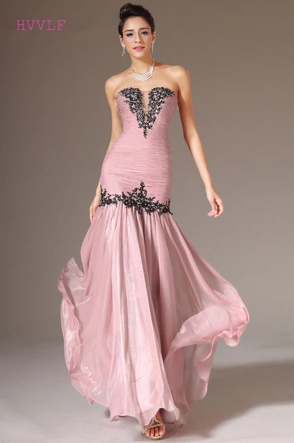 Elegant Evening Dresses Mermaid Sweetheart Chiffon Lace Beaded Long Formal Party Gown Prom Robe De Soiree | Свадьбы и торжества