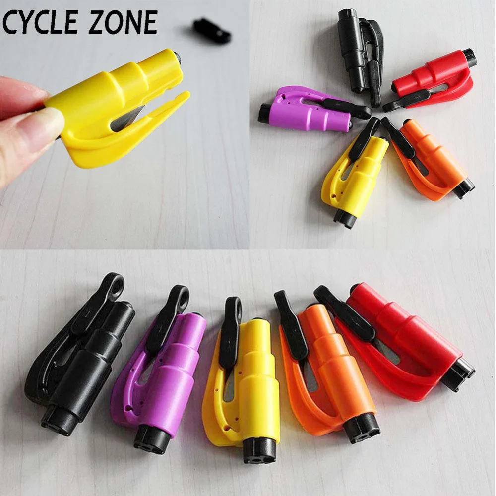 

Car Auto Mini Safety Glass Window Breaking Hammer Emergency Escape Rescue Tool with Keychain Seat Belt Knife Cutter