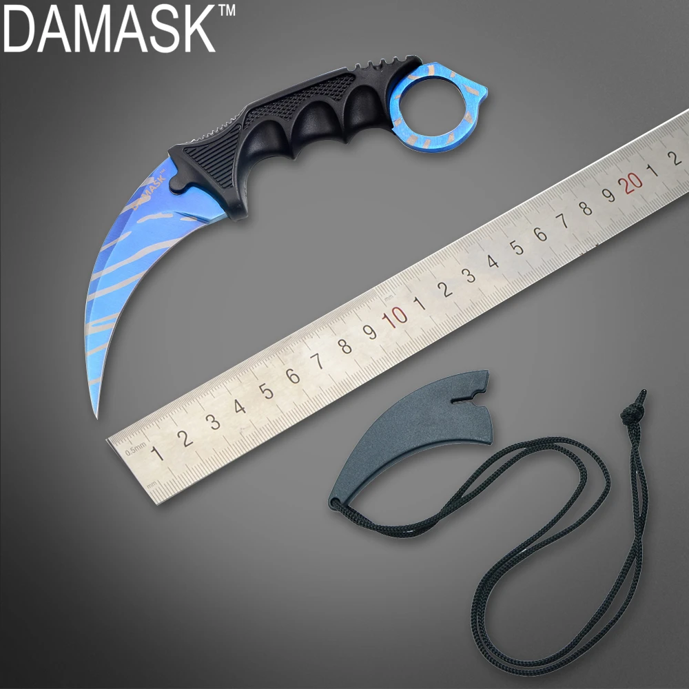 

Portable Stainless Steel Knife Karambit Utility Non-slip Handle Tactical Combat Survival Outdoor Hawk Rescue Hunting Hand Tools