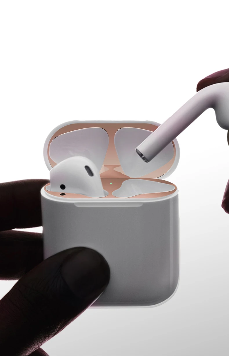 Ультратонкая металлическая Пылезащитная наклейка для AirPods защитная наклейка для Apple airpods