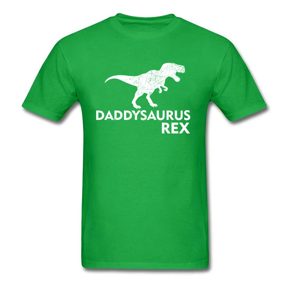 Мужская футболка Daddysaurus Rex черная с рисунком динозавра хлопковая Футболка