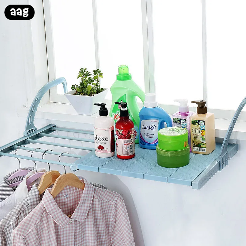 AAG Folding Balcony Shoe Rack Portable HomeWindow Drying Rack Outdoor