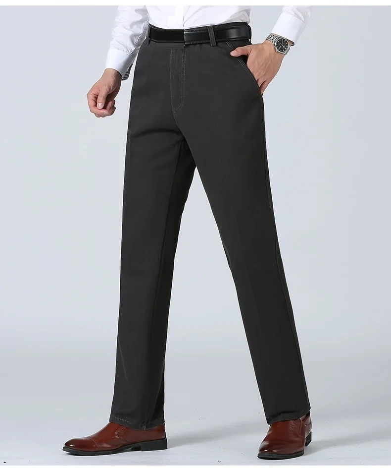 Мужские костюмные брюки 10XL с высокой талией однотонные повседневные хаки зимние осенние дешевые брюки прямые Большие размеры 8XL 9XL деловые 52