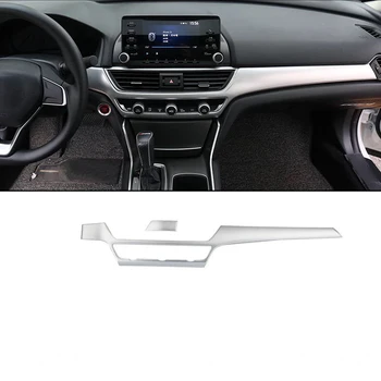 

For Honda Accord 2018 1PC Matte ABS Chrome Car Interior Central Console Cover Trim Moldings Car Styling Auto Accessories