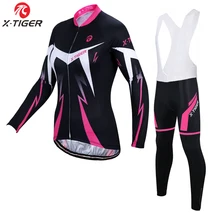 X-Tiger Anti-Uv Frühling Womens Radfahren Kleidung 100% Polyester Fahrrad Radfahren Tragen Radfahren Fahrrad Kleidung Radfahren Jersey Set