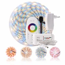  RGB Tape 5M 300 Led Strip 5050 Waterproof Fita Led Flexible Ribbon Neon Strip Lights 12V Lamp with Remote Control Power Adapter