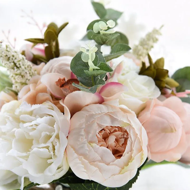 Perfectlifeoh Свадебные цветы в стиле кантри Искусственные Свадебные букеты для невесты casamen кружевные свадебные цветы Брошь букеты