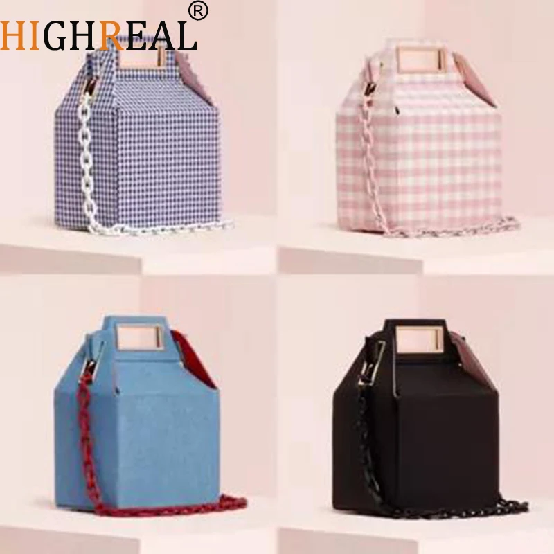 

New Fashion Designer Women Shoulder Handbags Messenger Crossbody Bags Party Totes Bag Box Clutch Purse Acrylic Chain Luxury Ins