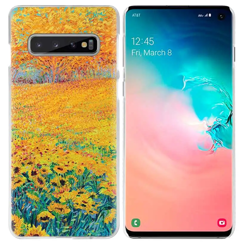 Ван Гог цветы ромашки чехол для samsung Galaxy S10 5G S10e S9 S8 M30 M20 M10 J4 J6 плюс J8 Note 8 9 прозрачный жесткий чехол для мобильного телефона - Цвет: 05