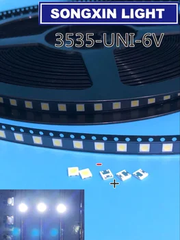 

500pcs/lot For UNI LED backlight LCD TV 3535 3537 LED SMD Lamp bead bead 1W 6V 3535 1.2W Cold white UNI MSL-638DEZW-E26SC